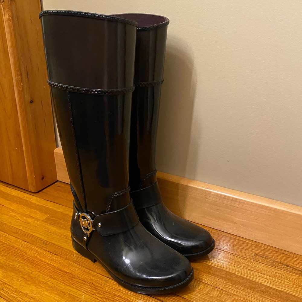 Michael Kors high knee rain boots
